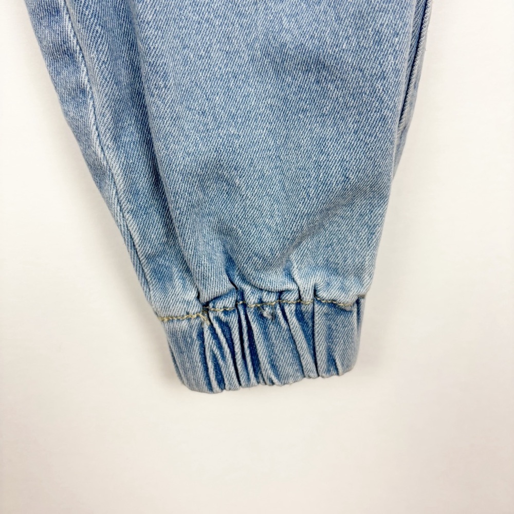 American Bazi Los Angeles Denim Joggers Baggy Distressed Denim Pockets Small - Picture 4 of 9